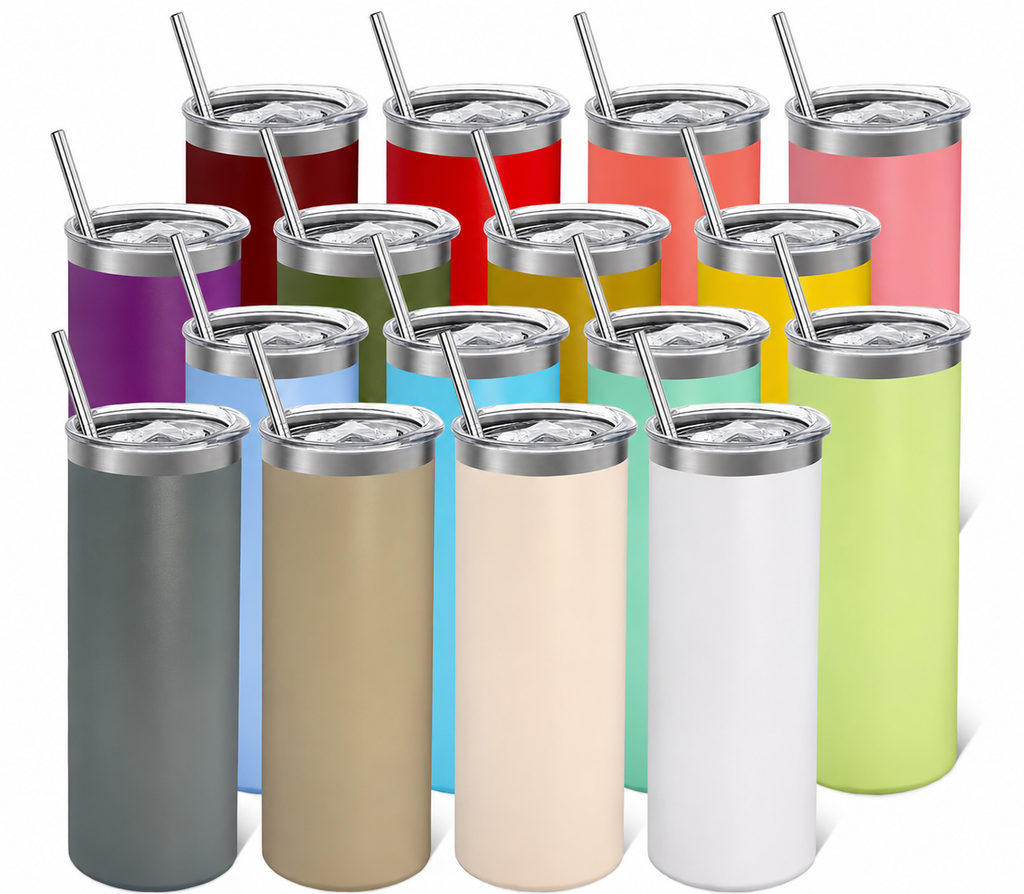 20 oz Colorful Skinny Stainless Steel Tumbler