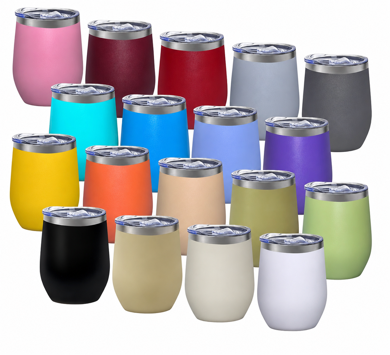 12 oz Stemless Stainless Steel Wine Tumbler