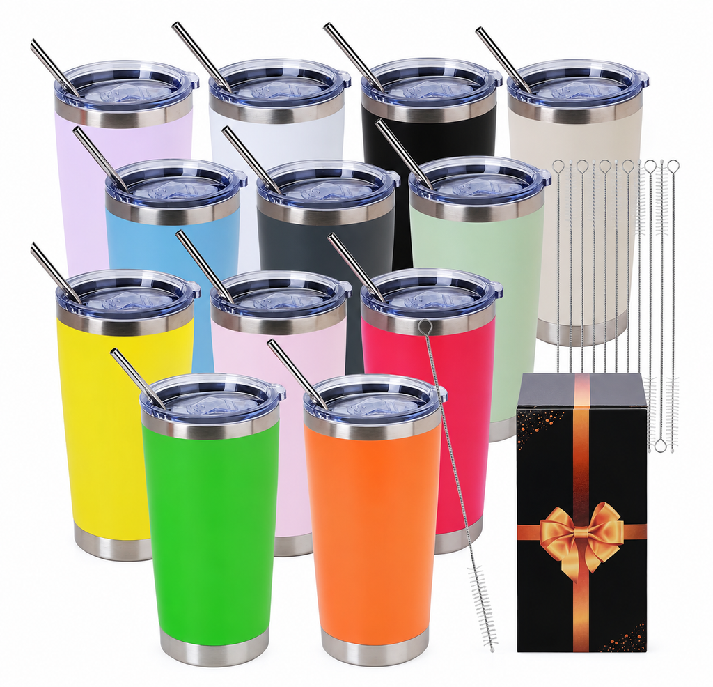 20 oz Colorful Tapered Stainless Steel Tumbler