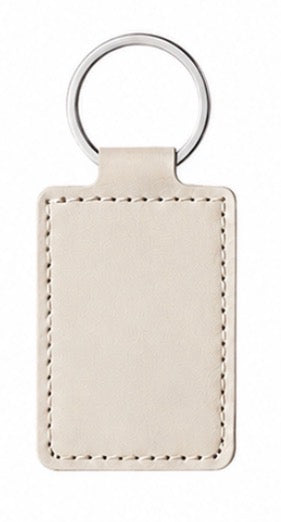 Rectangle Leather Keychain