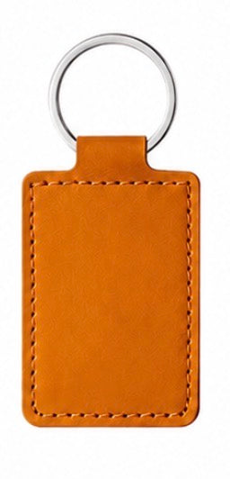 Rectangle Leather Keychain