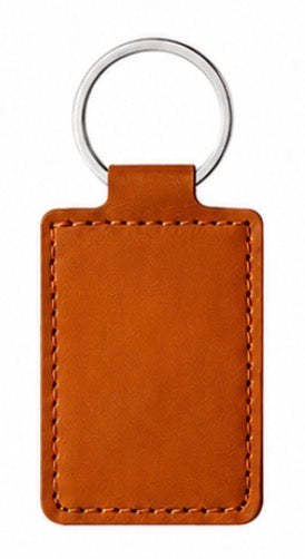 Rectangle Leather Keychain