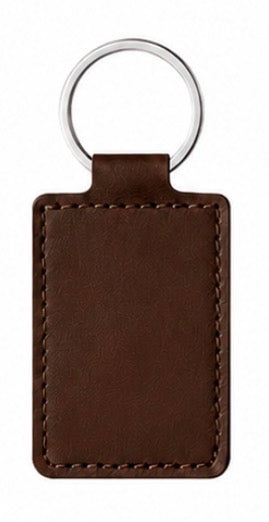 Rectangle Leather Keychain