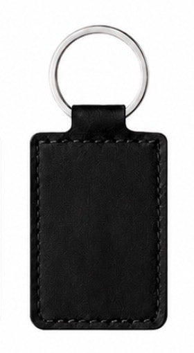 Rectangle Leather Keychain