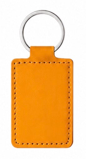 Rectangle Leather Keychain