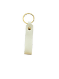Elongated Rectangle Colorful Leather Keychain
