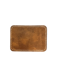 Blank rectangle leather hat patch
