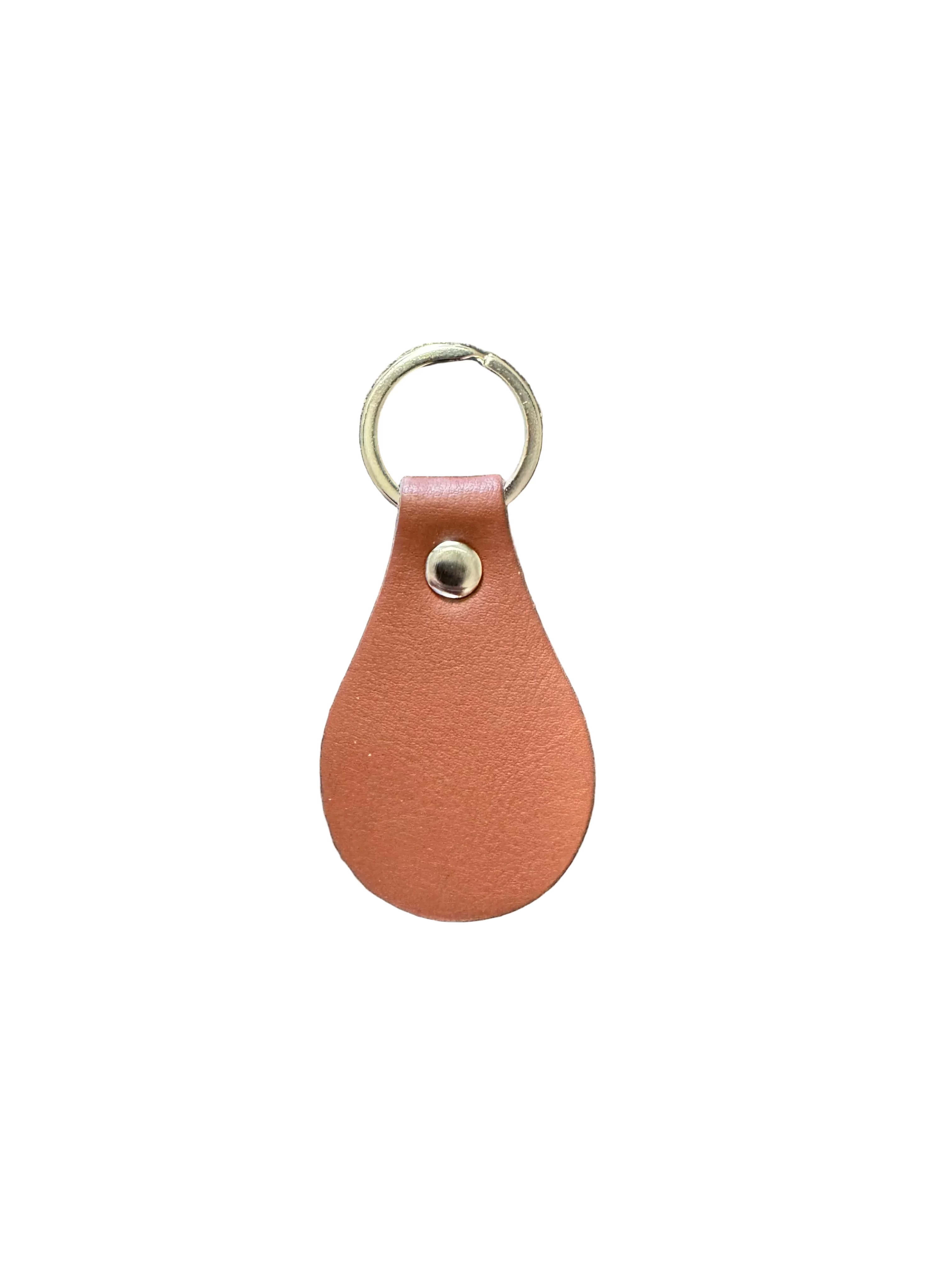 Teardrop Leather Keychain