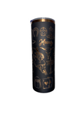 Howdy Western black and gold skinny tumbler
