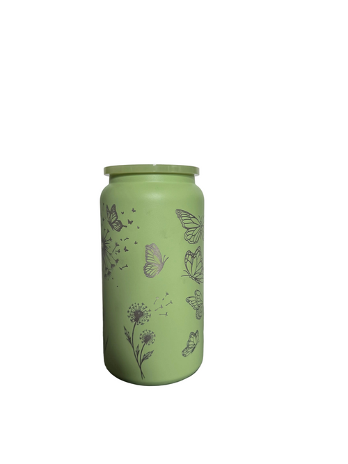 Butterfly glass can cup, second view