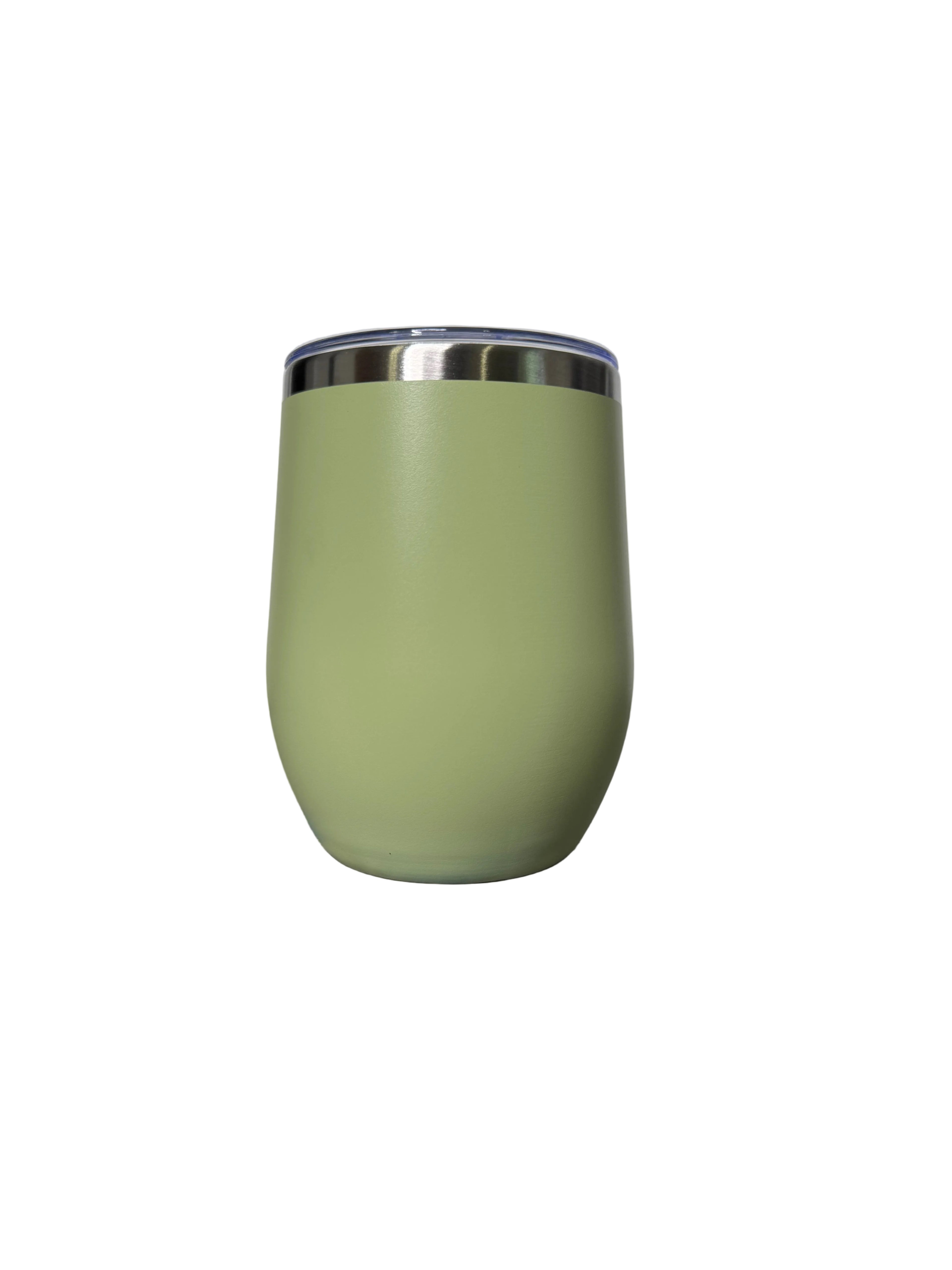 12 oz Stemless Stainless Steel Wine Tumbler
